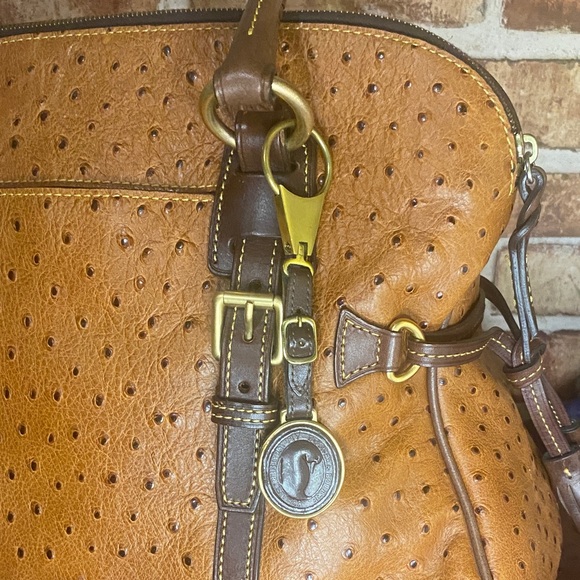Dooney & Bourke Ostrich Bristol Florentine Leather  with Dooney Charms - Picture 15 of 16